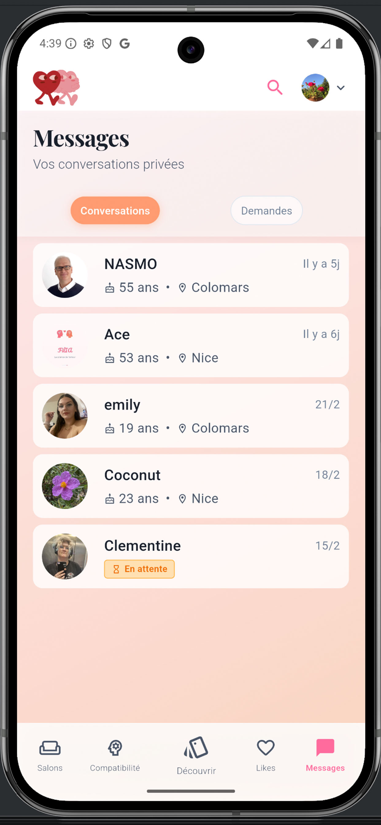 Conversations privées